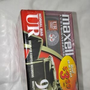 Maxell Ur 90 Audio Cassette Tapes 90 Minutes Normal Bias 5 Pack Sealed